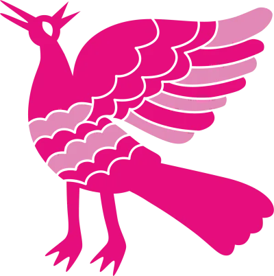 Decorative colorful bird illustration